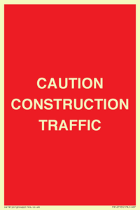 CAUTION CONSTRUCTION TRAFFIC